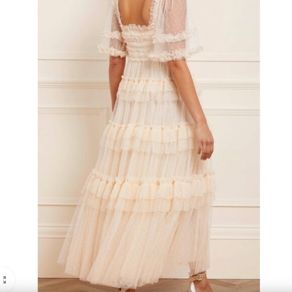 Needle & Thread Cream Ruffled Prom Dress - Picture 2 of 15